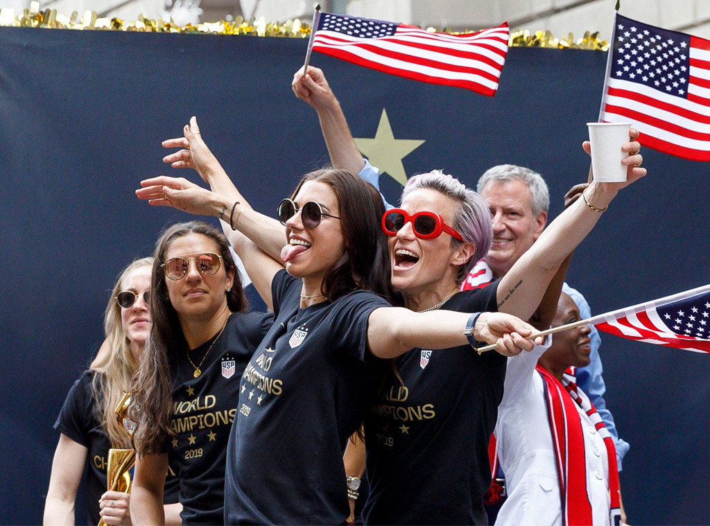Alex Morgan, Megan Rapinoe, U.S. Women's Soccer Team, Ticker Tape Parade Alex Morgan, Megan Rapinoe, U.S. Women's Soccer Team, Ticker Tape Parade
